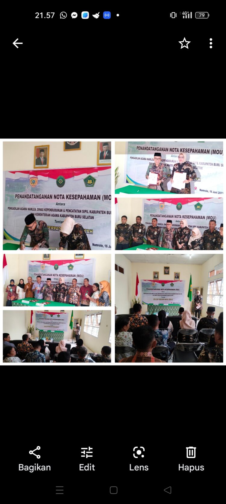 Pemkab Bursel Dan Ketua PA Namlea Teken MoU Sidang Isbat Terpadu