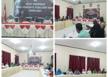KPU Buru Gelar Rakor Dana Kampanye