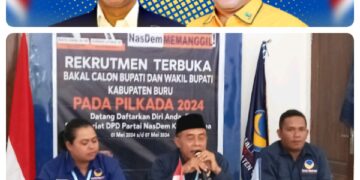 Nasdem Buka Pendaftaran;  MDR Tetap Maju di Pilbup Buru