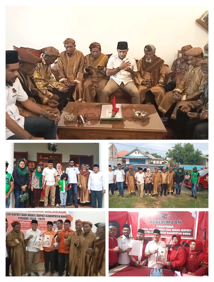 Pemangku Adat Buru Kawal Aziz Daftar di PKS, PDIP, Gerindra dan PAN