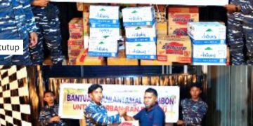 Danlantamal IX Ambon Bantu Korban Banjir di Pulau Buru