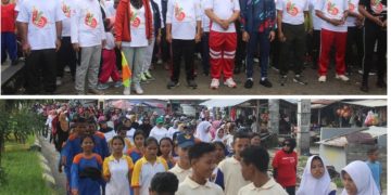 Bupati Safitri Dan Ratusan Warga Bursel Ikut Jalan Santai