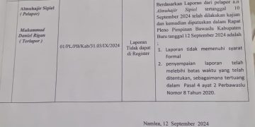 Tidak Terbukti, Bawaslu Hentikan Aduan Ketua KNPI Buru Terhadap Cabup MANDAT