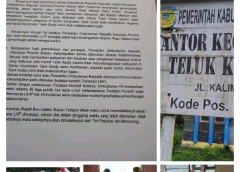 Pj Bupati Buru Prihatin Dengan Kondisi Kantor Camat Kaiely
