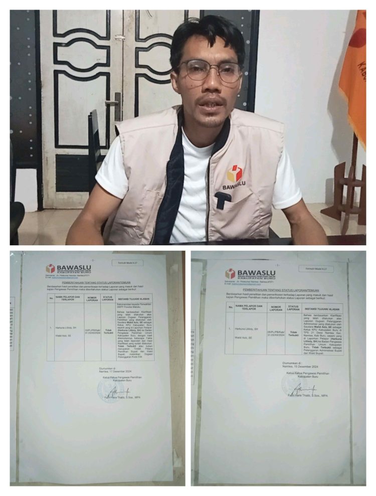 Laporan Pidana Pemilu Gugur, Bawaslu Nyatakan Ketua KPU Tak Terbukti Mencoblos di TPS 21 Namlea