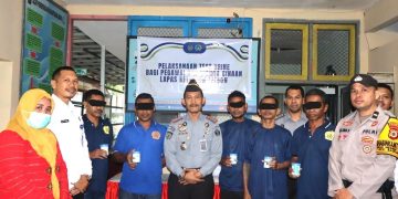 Komitmen Bersih Narkoba, Lapas Ambon Gandeng BNN, Dinkes, dan Polsek Baguala Gelar Tes Urine Massal