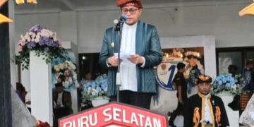 Pertama Kali Jadi Irup HUT Buru Selatan Ke17, Bupati La Hamidi Hormati Pejuang Pemekaran