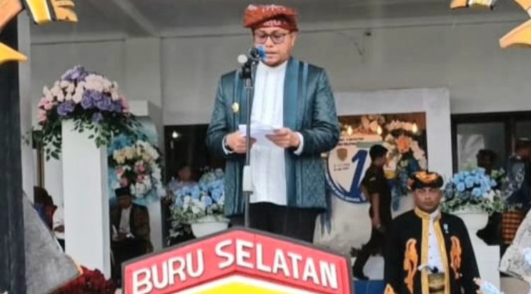 Pertama Kali Jadi Irup HUT Buru Selatan Ke17, Bupati La Hamidi Hormati Pejuang Pemekaran
