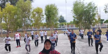 Rajut Kebersamaan, Pegawai dan DWP Lapas Namlea Senam Bersama