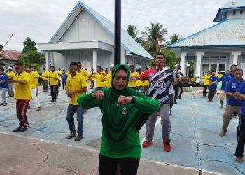 Petugas dan Warga Binaan Lapas Namlea Gelar SKJ dengan Puskesmas Sawa