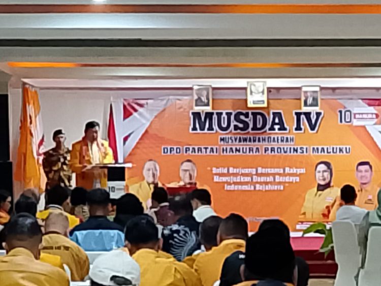 Hanura Maluku Gelar Musda IV Tahun 2025, ini Pesan Waketum DPP Hanura Imam Anshori
