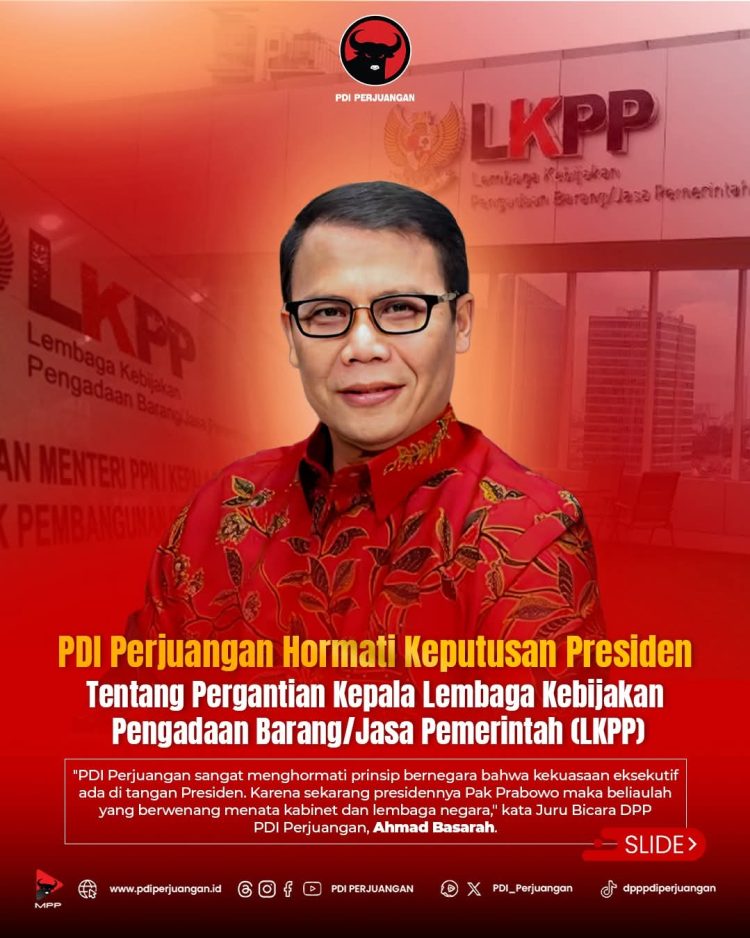 PDI Perjuangan menghormati keputusan Presiden Prabowo Subianto Mengganti Hendrar Prihadi dari jabatannya