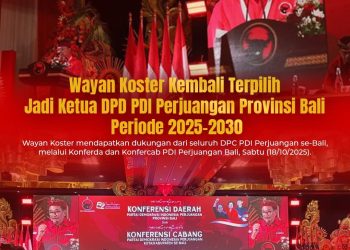 Sah! Koster Kembali Terpilih Jadi Ketua PDIP Bali