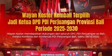 Sah! Koster Kembali Terpilih Jadi Ketua PDIP Bali