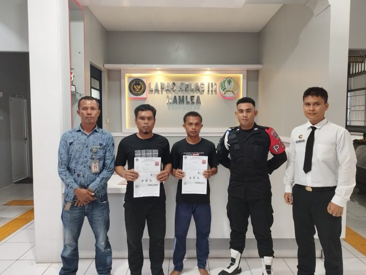 Peroleh Cuti Bersarat, Lapas Namlea Bebaskan 2 Narapidana Narkotika