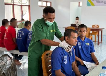 140 Warga Binaan Lapas Namlea Ikuti Skrining CXR