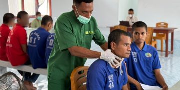 140 Warga Binaan Lapas Namlea Ikuti Skrining CXR