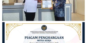 Piagam Penghargaan Dirjen Pemasyarakatan Untuk Kemenag Buru, Bentuk Apresiasi Sinergitas dan Kolabolarasi