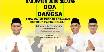 Ketua DPD Golkar Bursel dan Pengurus Gelar Doa Untuk Bangsa pada Puncak HUT ke-61 Partai Golkar