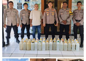 Polsek Namlea Amankan 160 Liter Sopi di Desa Jamilu dan Sanleko