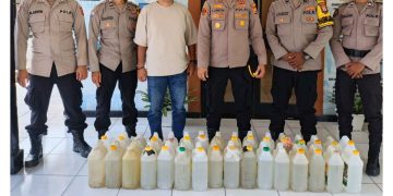 Polsek Namlea Amankan 160 Liter Sopi di Desa Jamilu dan Sanleko