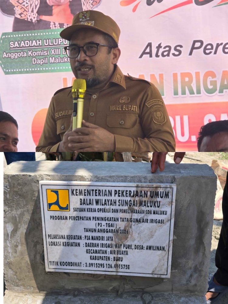 Diresmikan Wabup Buru, Anggota DPR RI Asal PKS Gunakan Dana Aspirasi Bangun Saluran Irigasi Tersier di 28 Titik