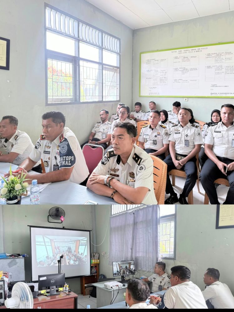 Optimalkan Pelaporan Kinerja, Lapas Namlea Ikuti Penguatan dan Evaluasi Kanwil Ditjenpas Maluku